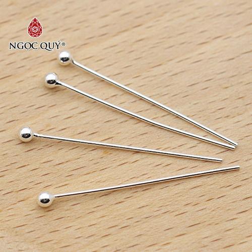 Combo 2 đinh bạc đầu tròn - Ngọc Qúy Gemstones