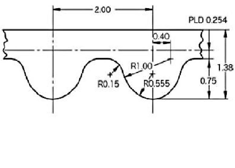 1m dây đai GT2 bước 2mm dày 6mm