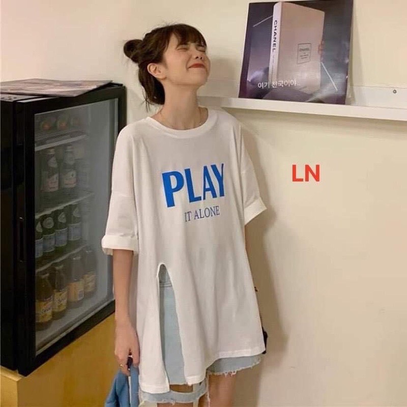 Áo phông xẻ PLAY LN12