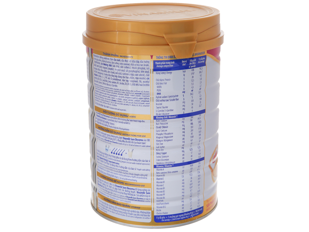 Sữa bột Vinamilk Sure Diecerna 900g