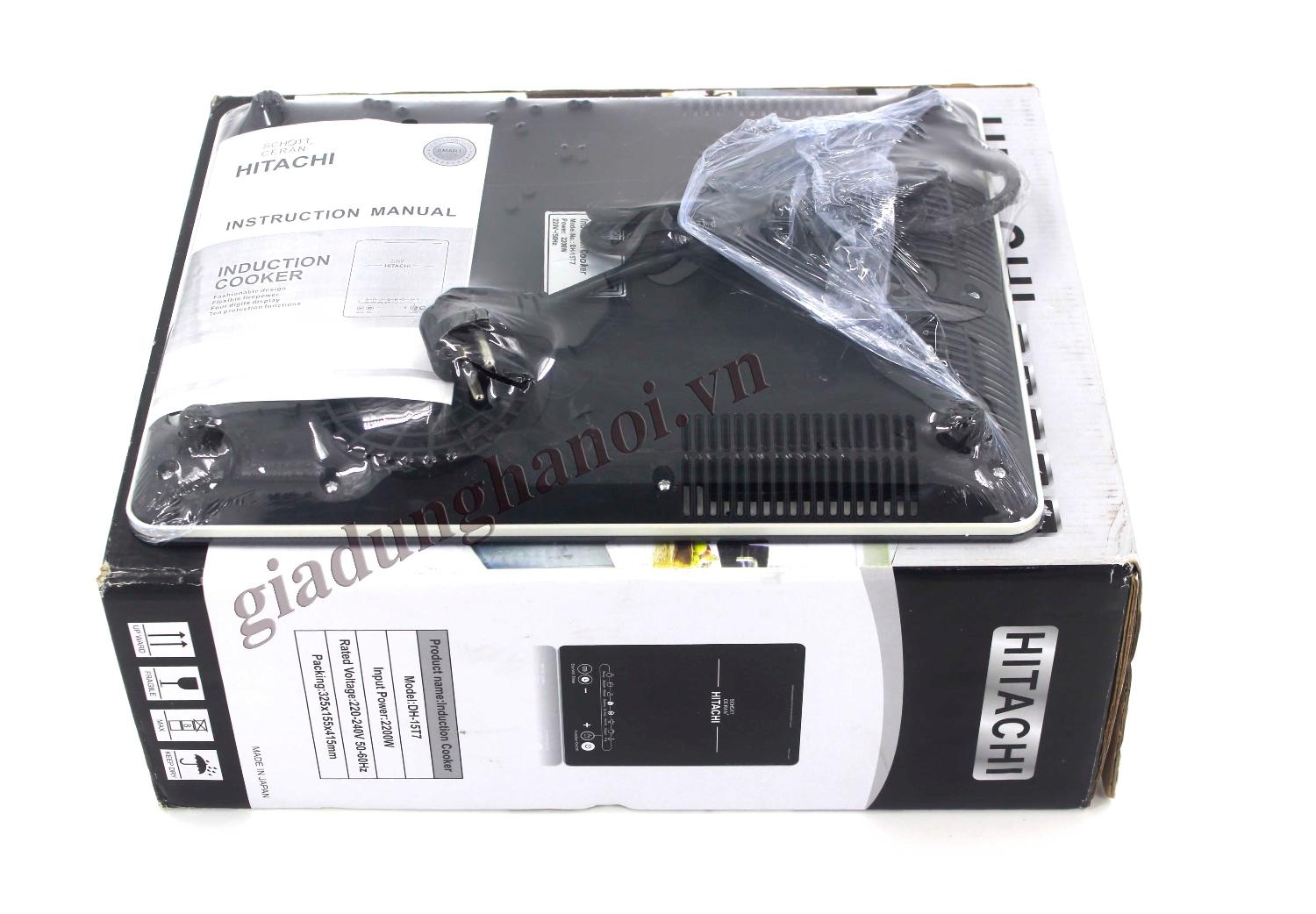 [Tặng nồi lẩu] Bếp từ đơn Hitachi model DH-15T7 (màu đen) siêu bền