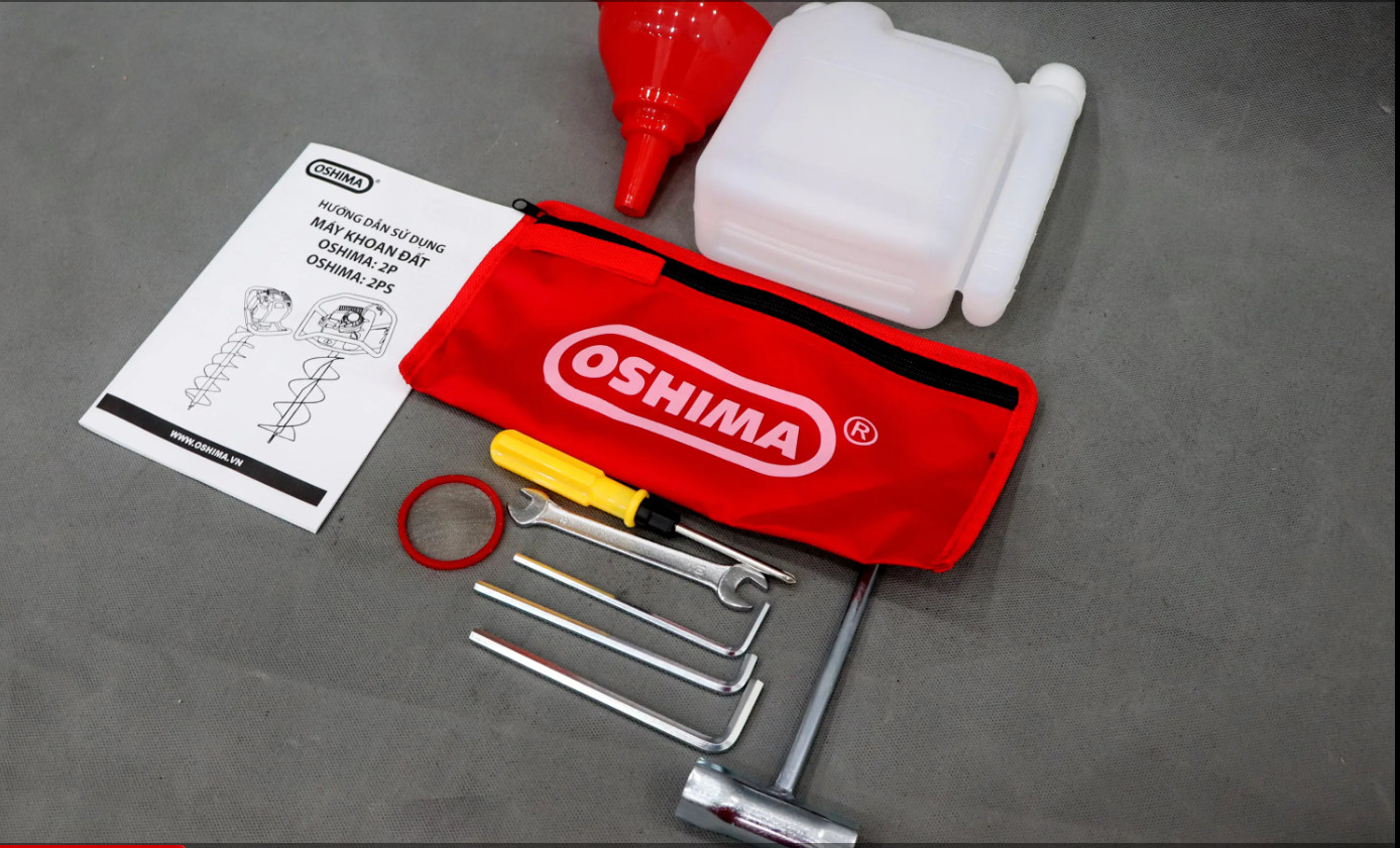 [HCM][Trả góp 0%] Máy khoan đất oshima 2ps tặng kèm mũi khoan 150mm