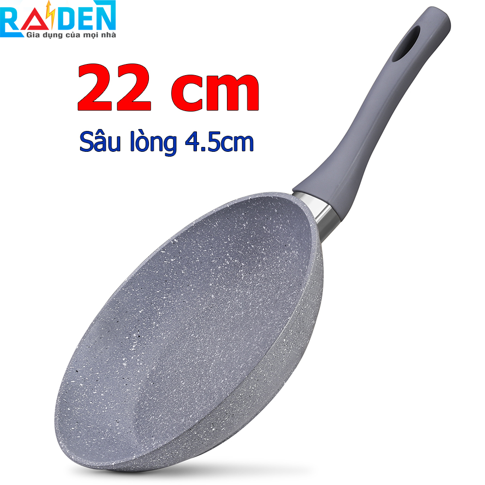 [Hàng chính hãng] Chảo từ chống dính vân đá Greencook gồm các size 22cm - 24cm - 26cm - 28cm - 30cm sử dụng được trên bếp gas, bếp hồng ngoại, bếp từ
