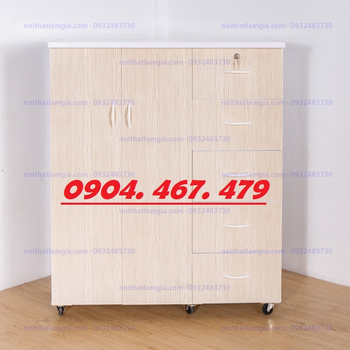 Tủ nhựa 2 cánh 5 hộc - freeship hcm