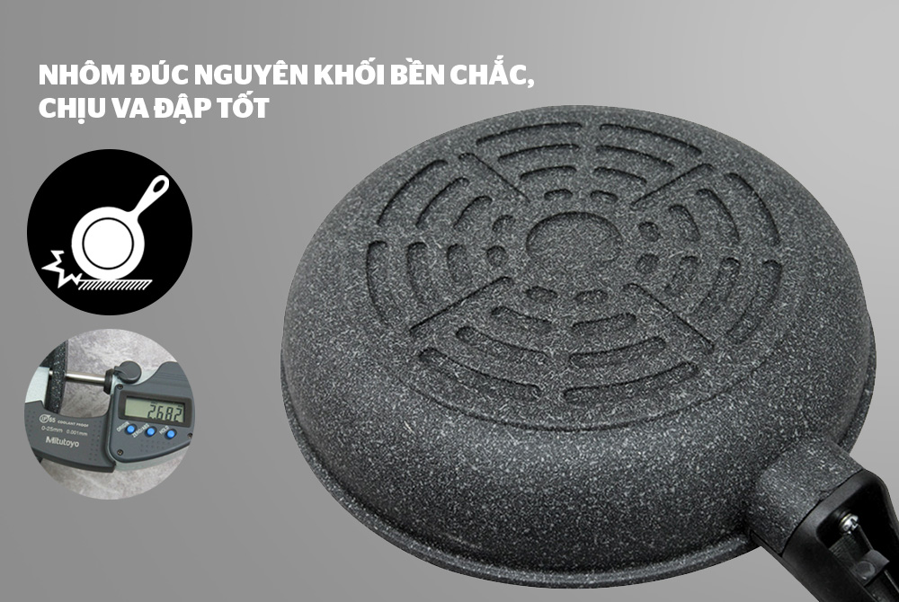 Chảo chống dính siêu bền đá SUNHOUSE SBD30