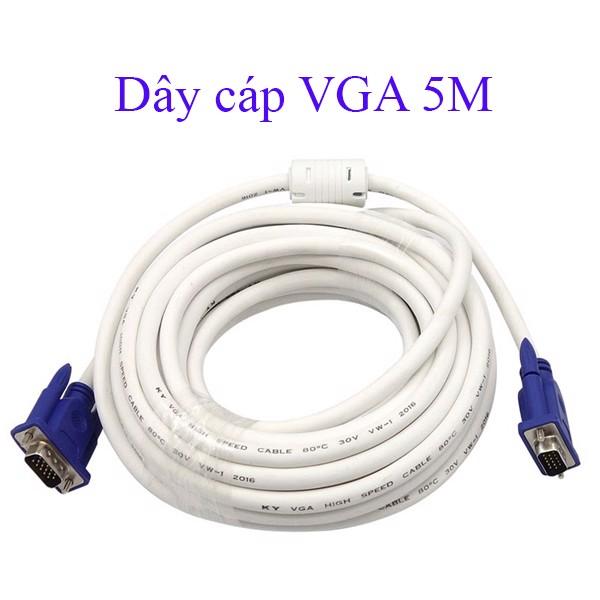 Cable Vga Dài 5m Màu Trắng