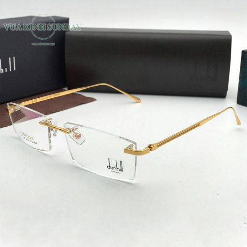Gọng kính cận titanium mạ vàng dun hill TT18