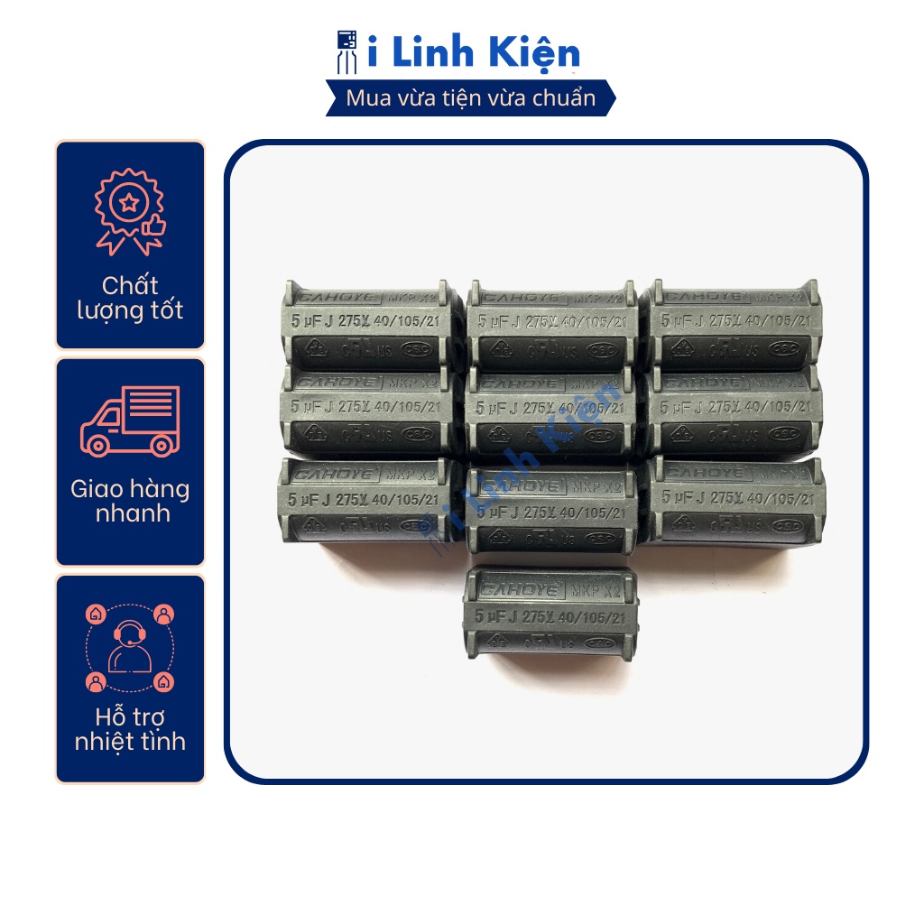 Tụ bếp từ 0.27UF 0.3UF 2UF 5UF 8UF 10UF combo 10 con.