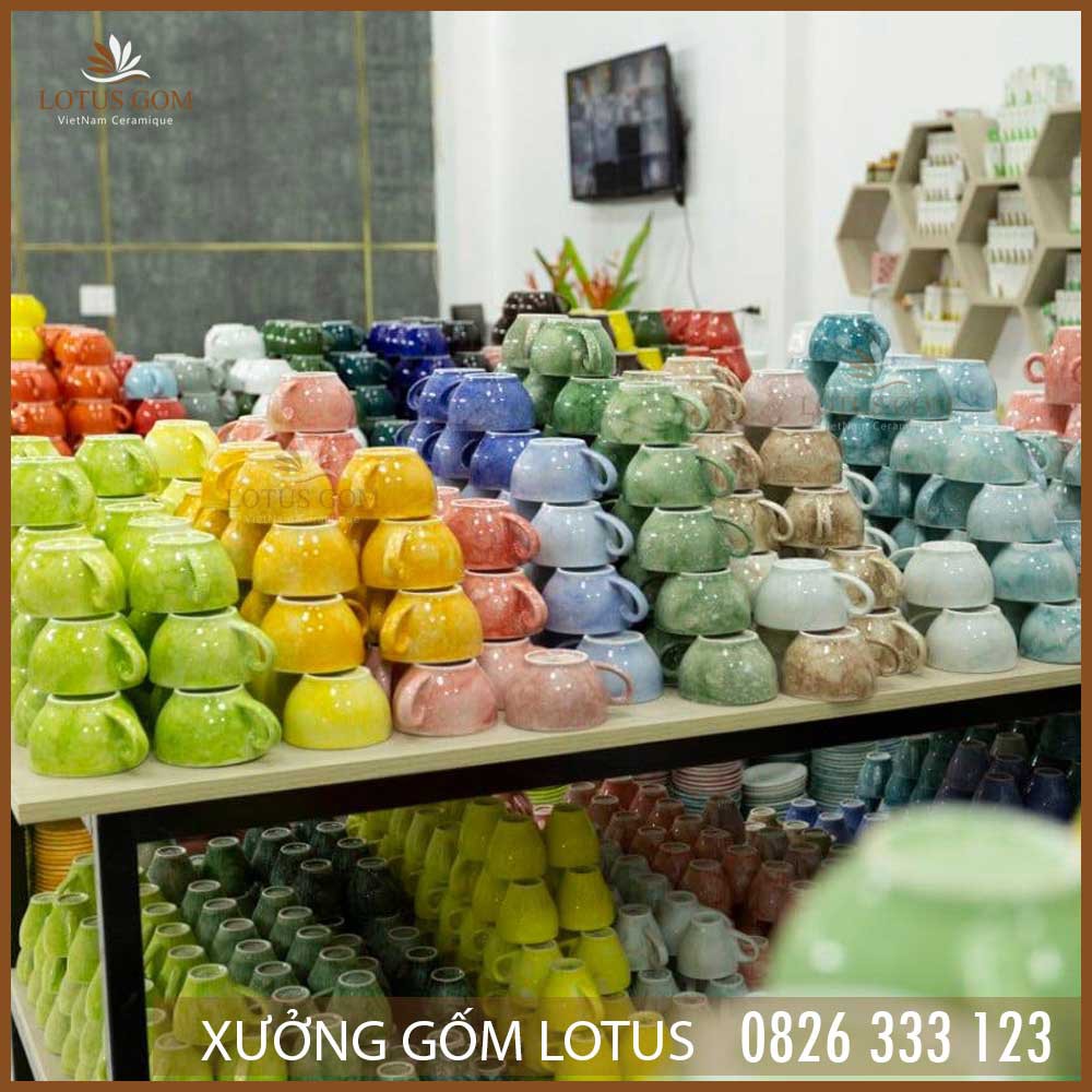 Ly Cà Phê Gốm Sứ Capuchino Cao Cấp [IN LOGO CỐC SỨ THEO YÊU CẦU]