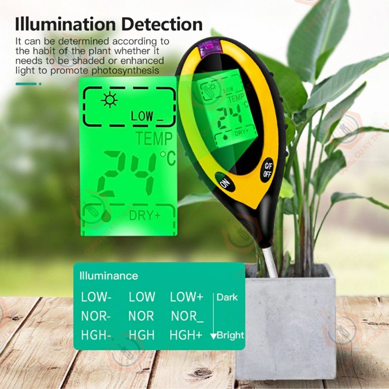 Máy đo đất, thiết bị đo PH đất 4-1 (PH, độ ẩm, ánh sáng, nhiệt độ) _ [Shop Dụng Cụ Kỹ Thuật]