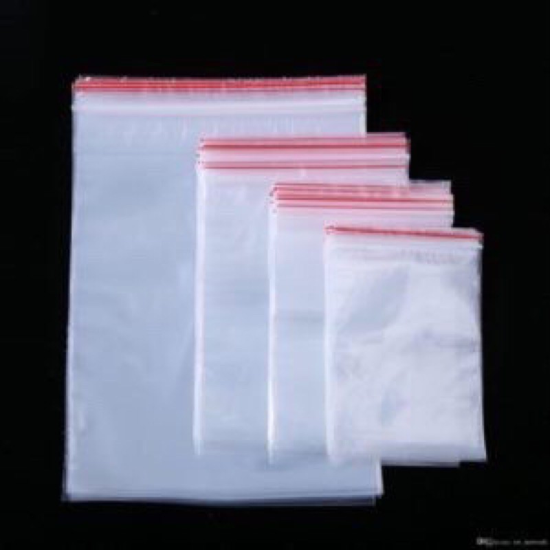 túi zipper viền đỏ 500 gram