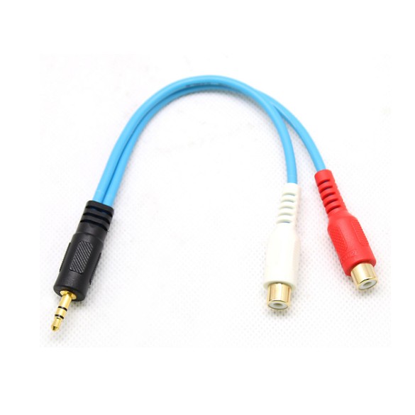 Cáp Audio 3.5mm 1 ra 2 RCA Dtech DT-6209