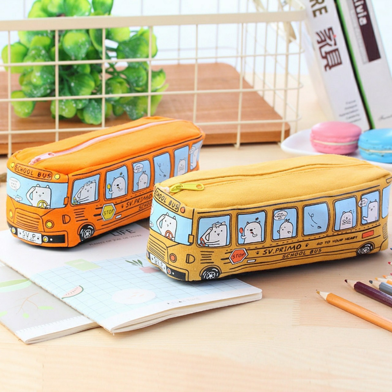 Hộp bút hình xe bus