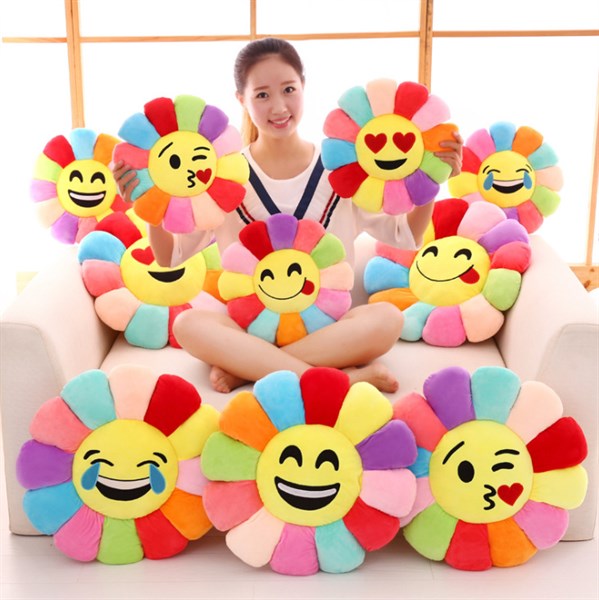 [HCM]GỐI VẢI BÔNG HÌNH HOA MẶT TRỜI 36CM