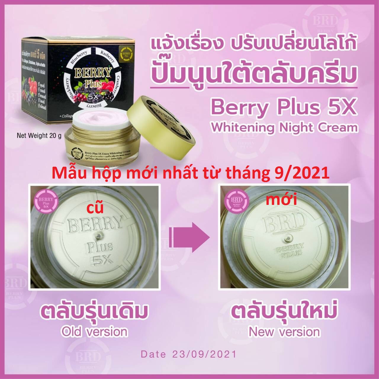 Kem 4K BERRY PLUS HÀNG THÁI LAN CHÍNH HÃNG