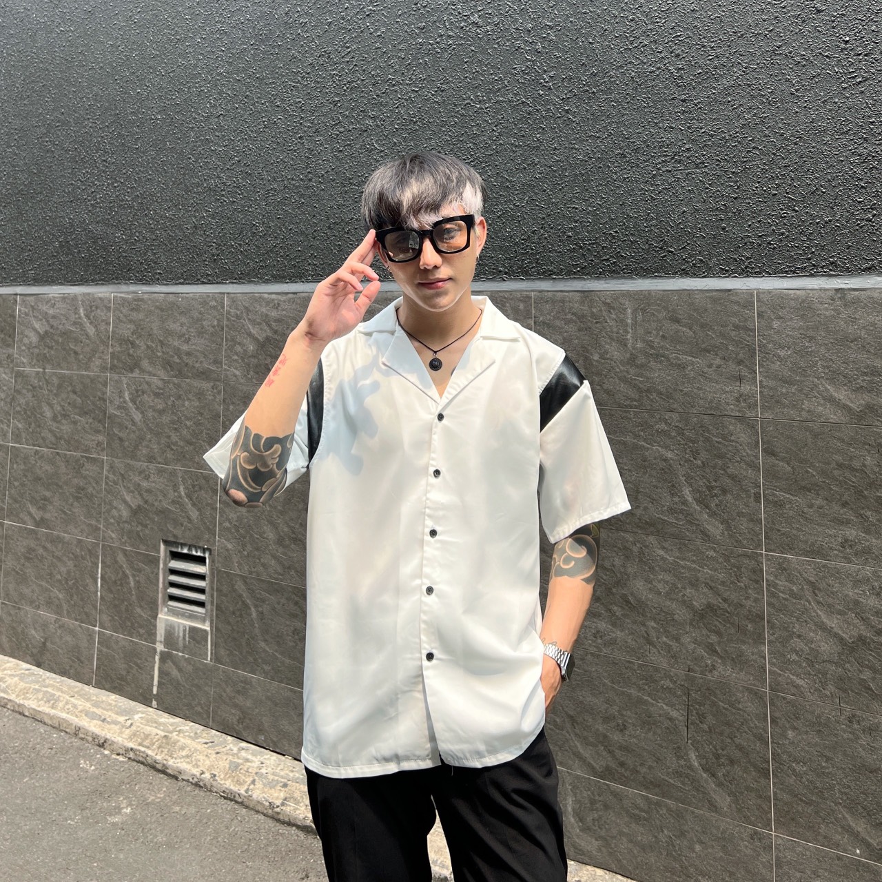Áo sơ mi The Bad God Striped cuban shirt