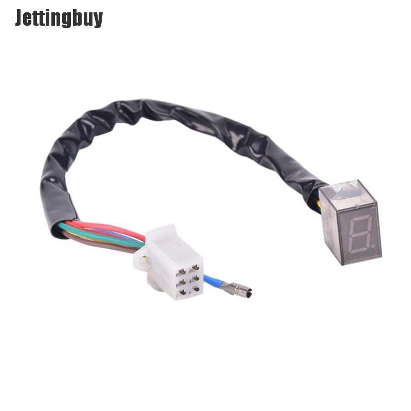 Jettingbuy LED Universal Digital Gear Indicator Motorcycle Display Shift Lever Sensor