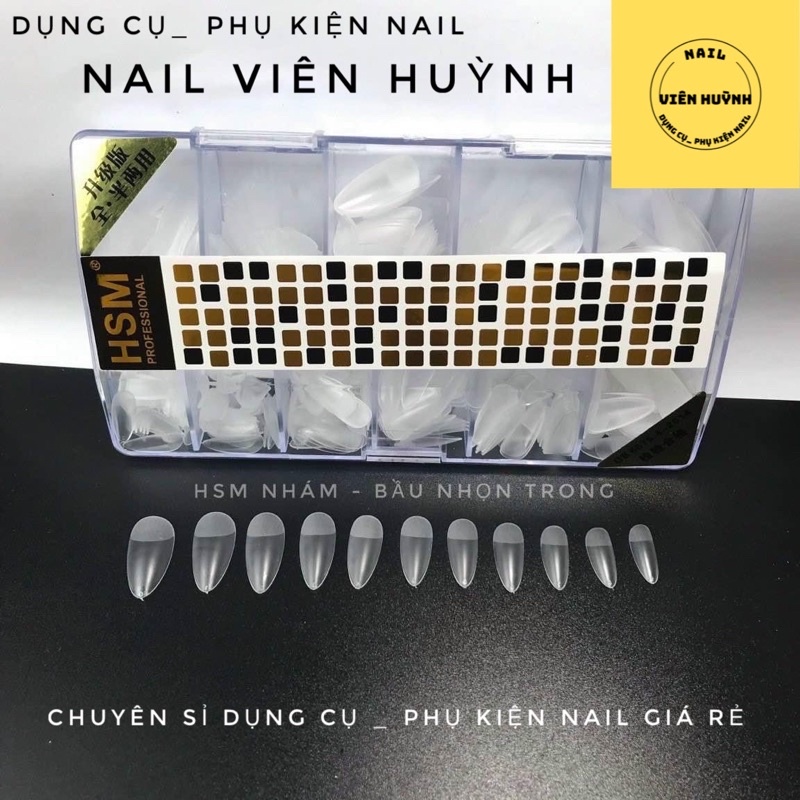 Móng úp nhám sẵn HSM form tròn nhọn ( form chuẩn loại 1 )