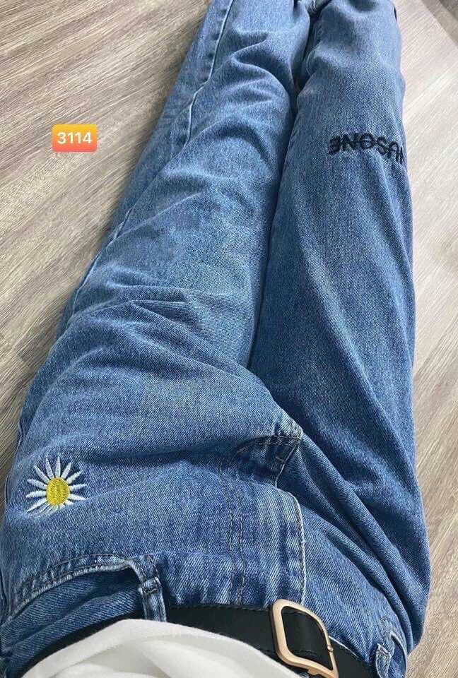 [15-17.5 Hoàn tiền 15%] QUẦN BAGGY JEAN NỮ HOA CÚC DỄ THƯƠNG - MTB