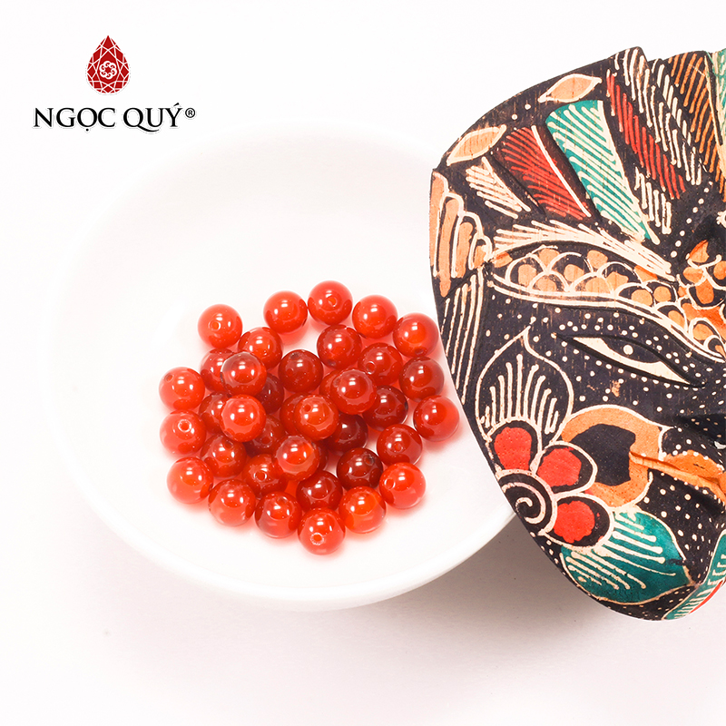 [HCM]Combo 5 viên đá mã não đỏ 10mm - Ngọc Qúy Gemstones