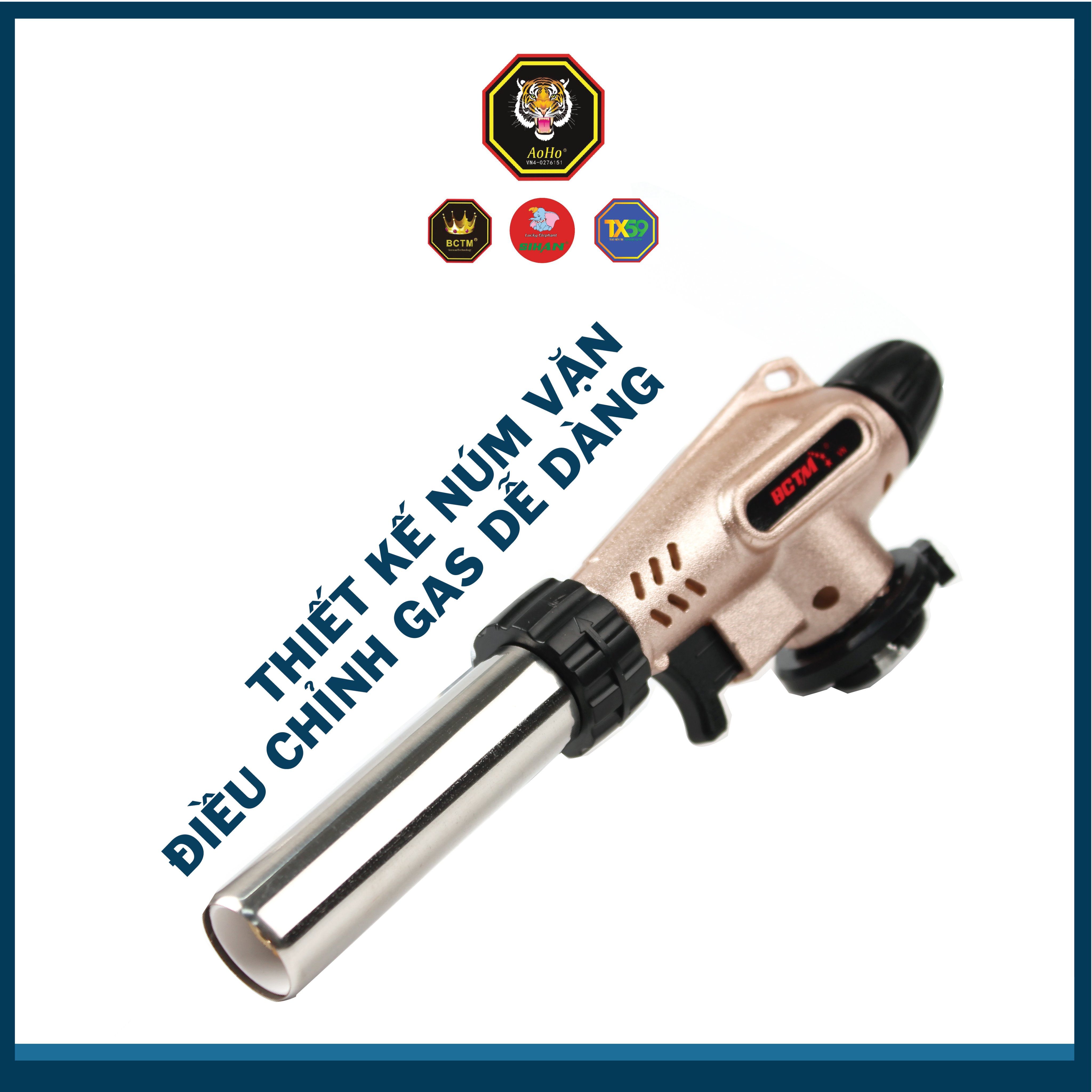 Đầu Khò Bình Gas Mini 906 Cao Cấp - Màu Kem