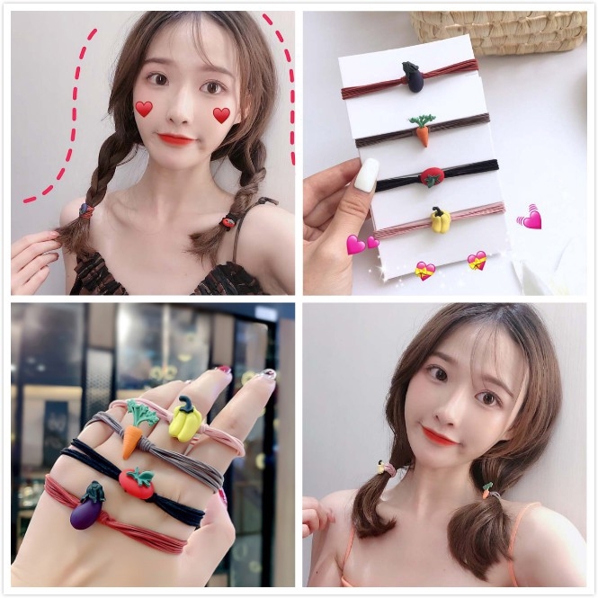 SET 05 DÂY CỘT TÓC HOA QUẢ
