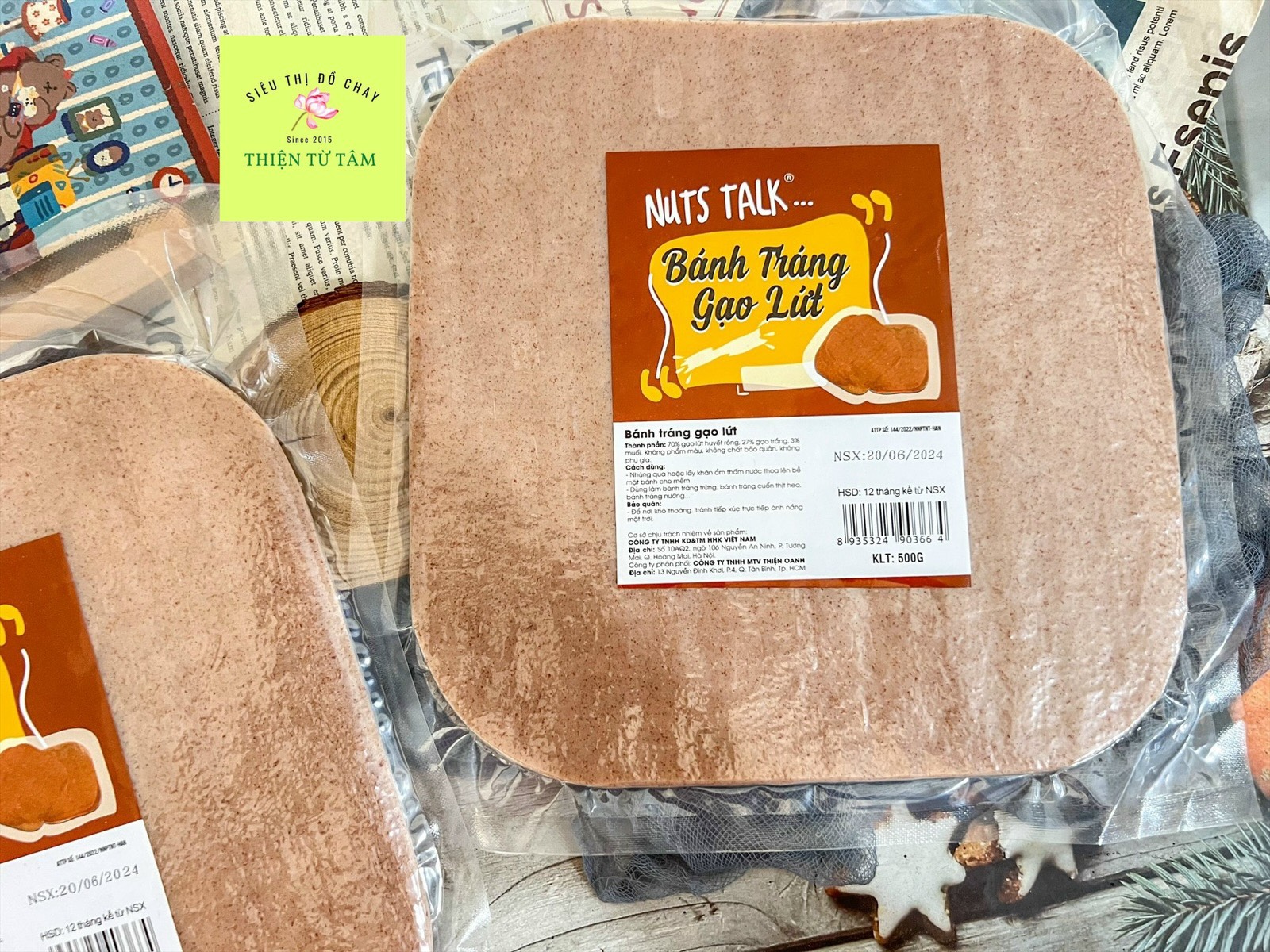 Bánh tráng gạo lứt nuts talk nguyên chất gói 500g