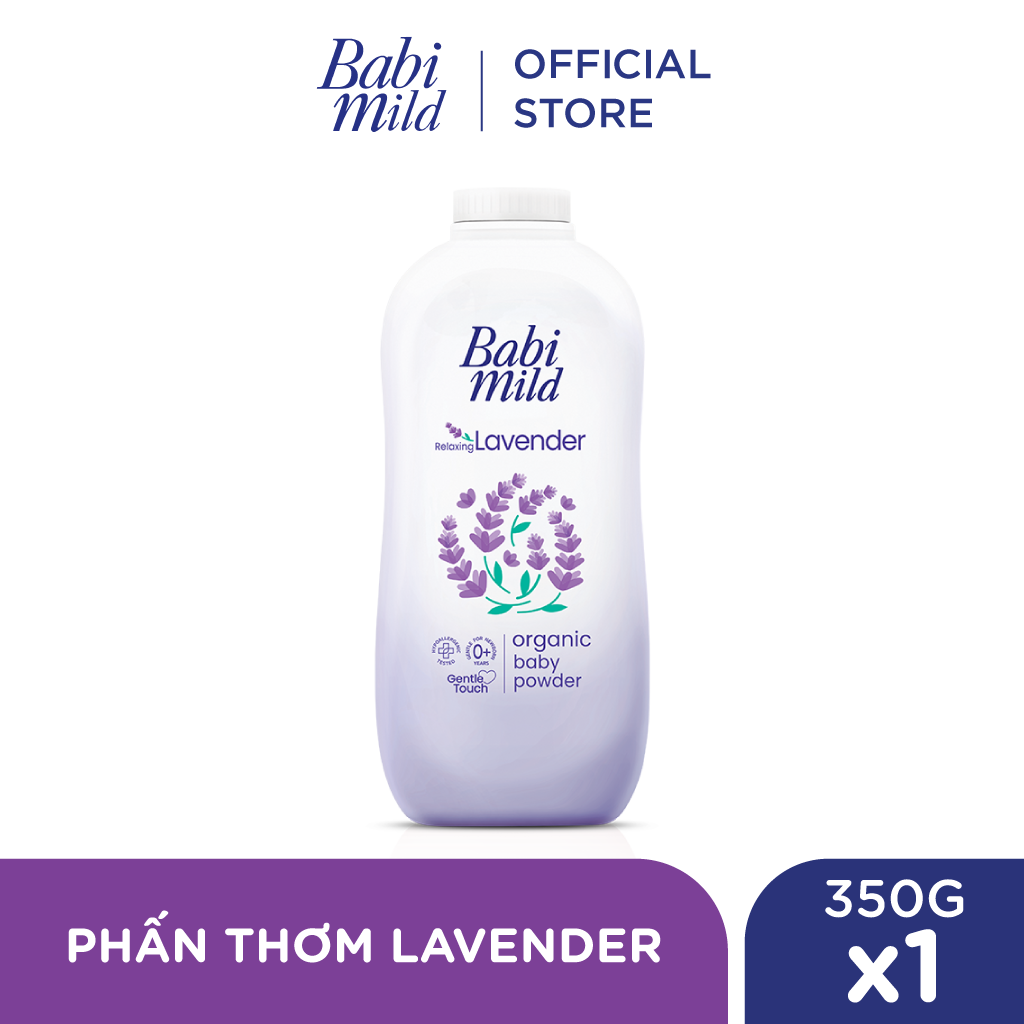 Phấn Thơm Trẻ Em Babi Mild Lavender Chai 350gram