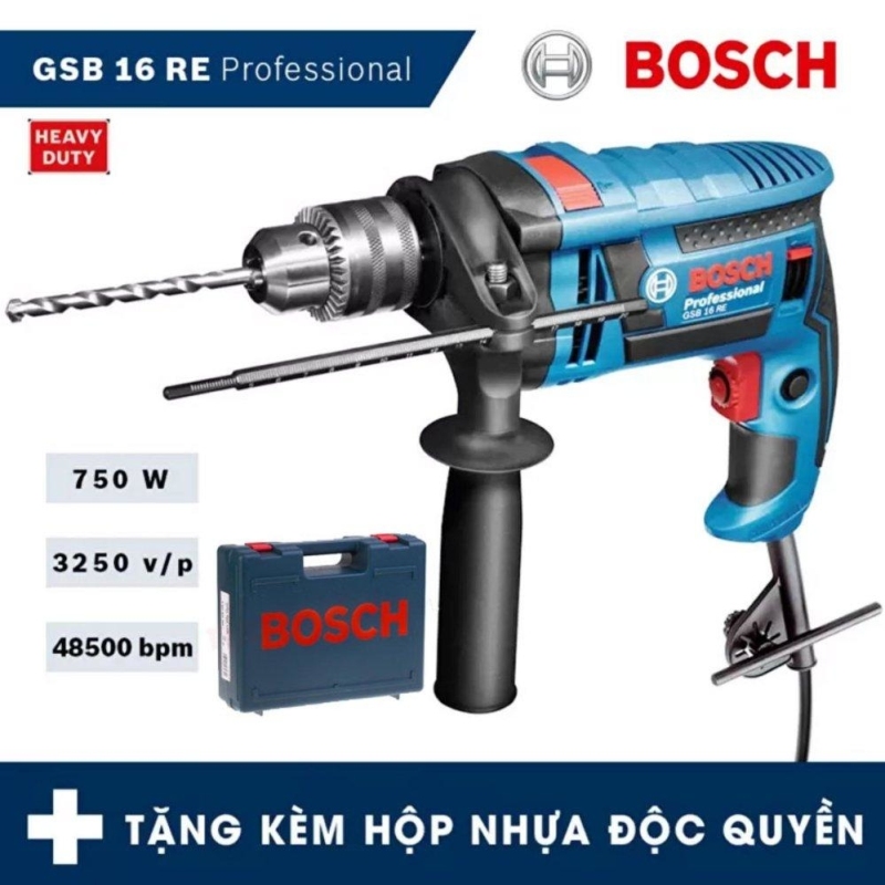 Máy khoan động lực Bosch GSB 16 RE ( Hộp Nhựa).
