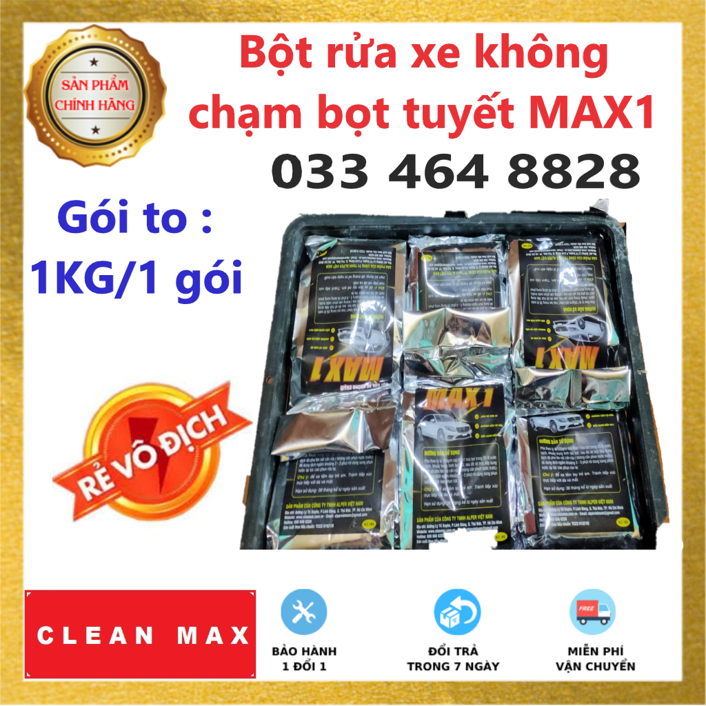 Combo 10 KG bột rửa xe không chạm Max1