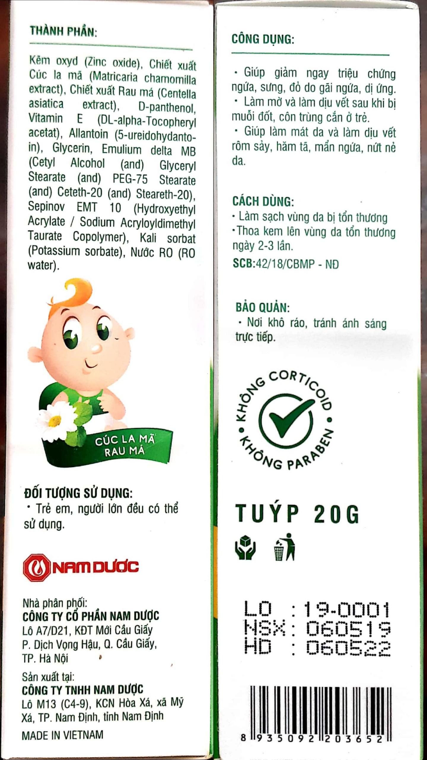 [HCM]Kem bôi da trẻ em Ích Nhi hết hăm da rôm sảy