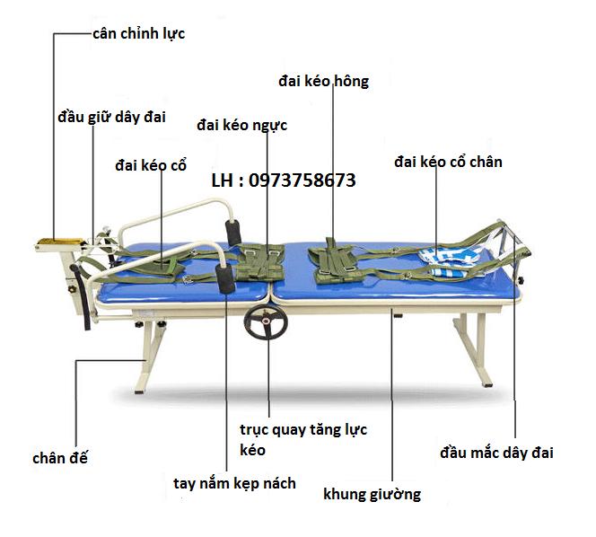 Giường kéo giãn đốt sống cổ và cột sống lưng ( giường cơ)