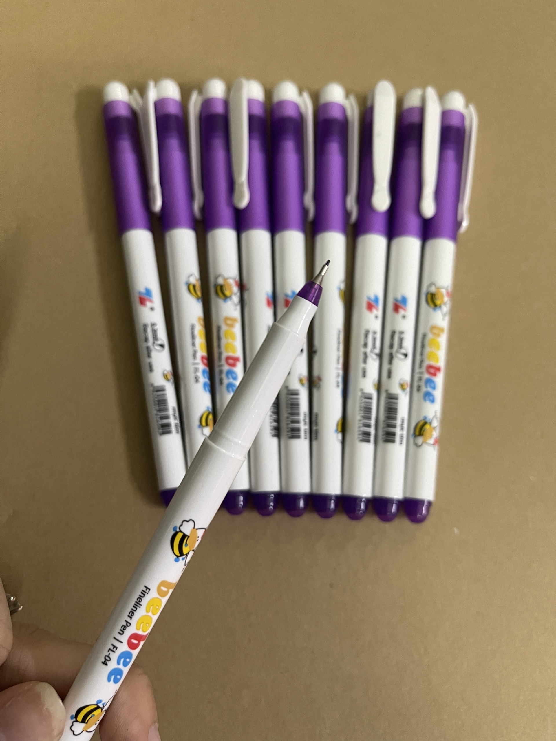 BÚT LÔNG KIM BEEBEE THIÊN LONG (mực xanh/ tím)