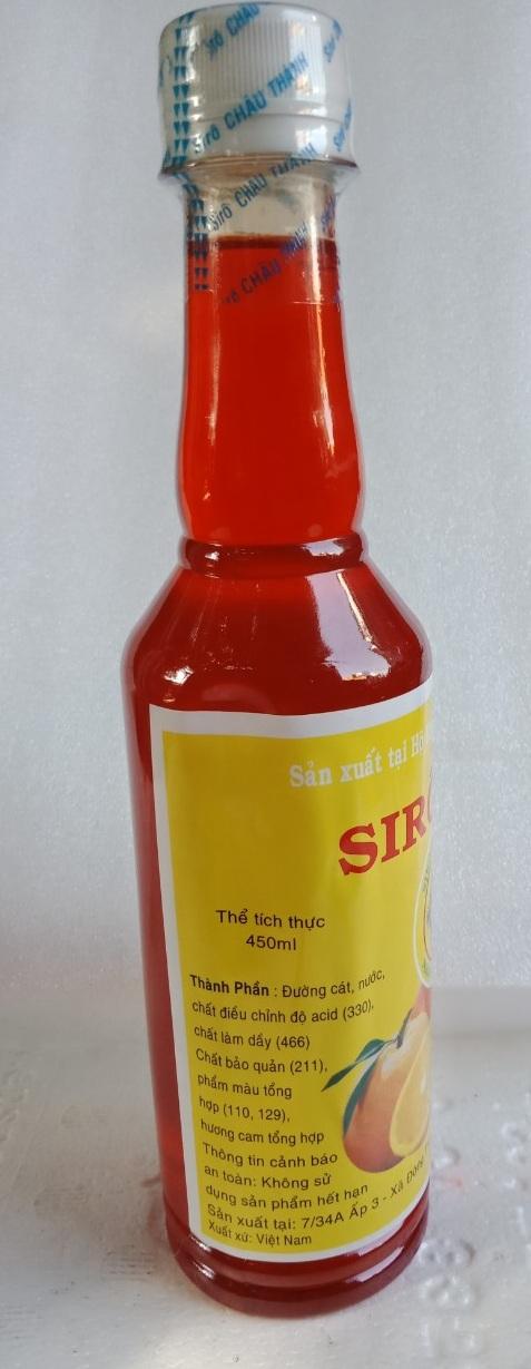 [HCM]Siro hoa quả Châu Thành đủ vị 450ml (Hương Cam)