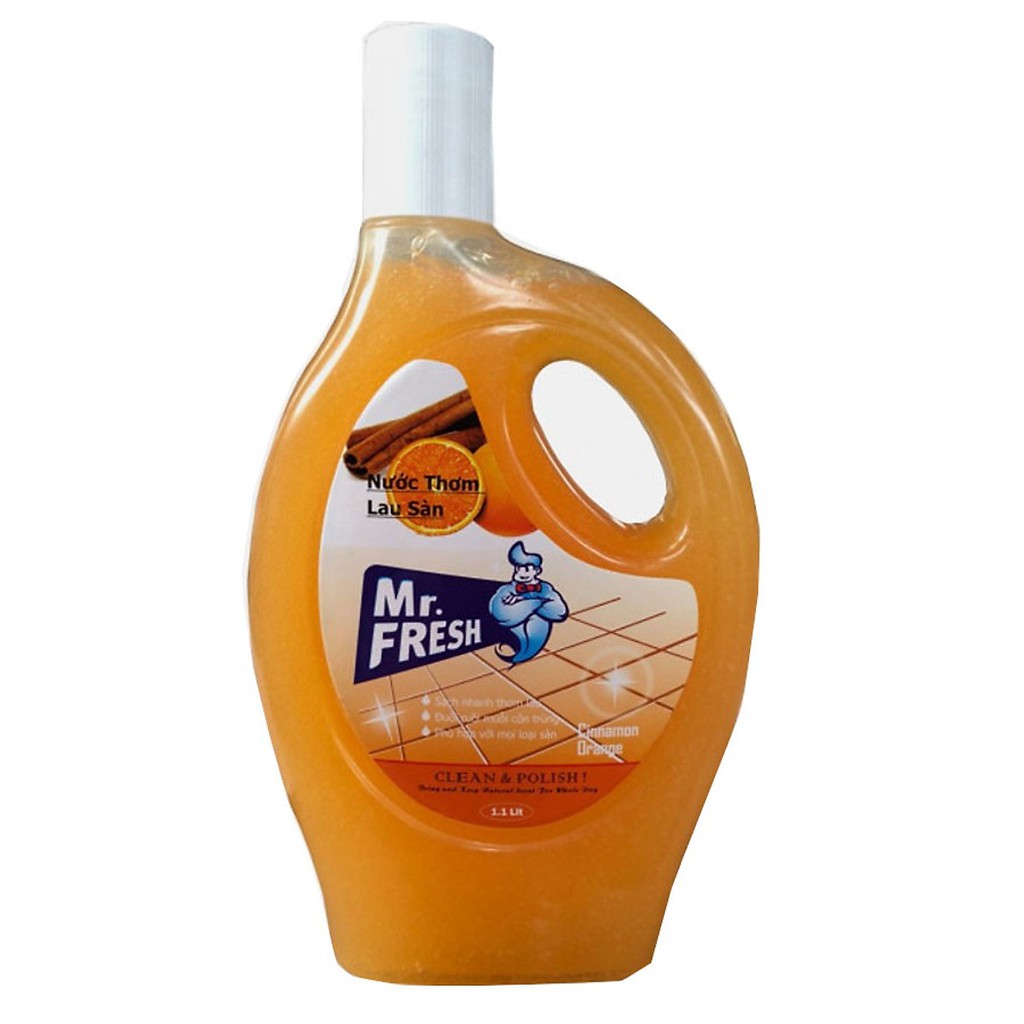 Nước thơm lau sàn Mr.Fresh 1.1L(Chanh xả - Xanh lá)