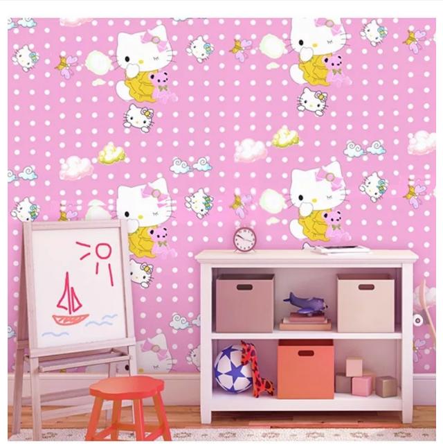 Cuộn 10 Mét Giấy Dán Tường Khổ 45cm Có Keo KS017 - Kitty