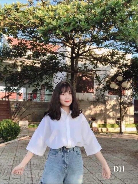 Áo sơ mi tay lỡ