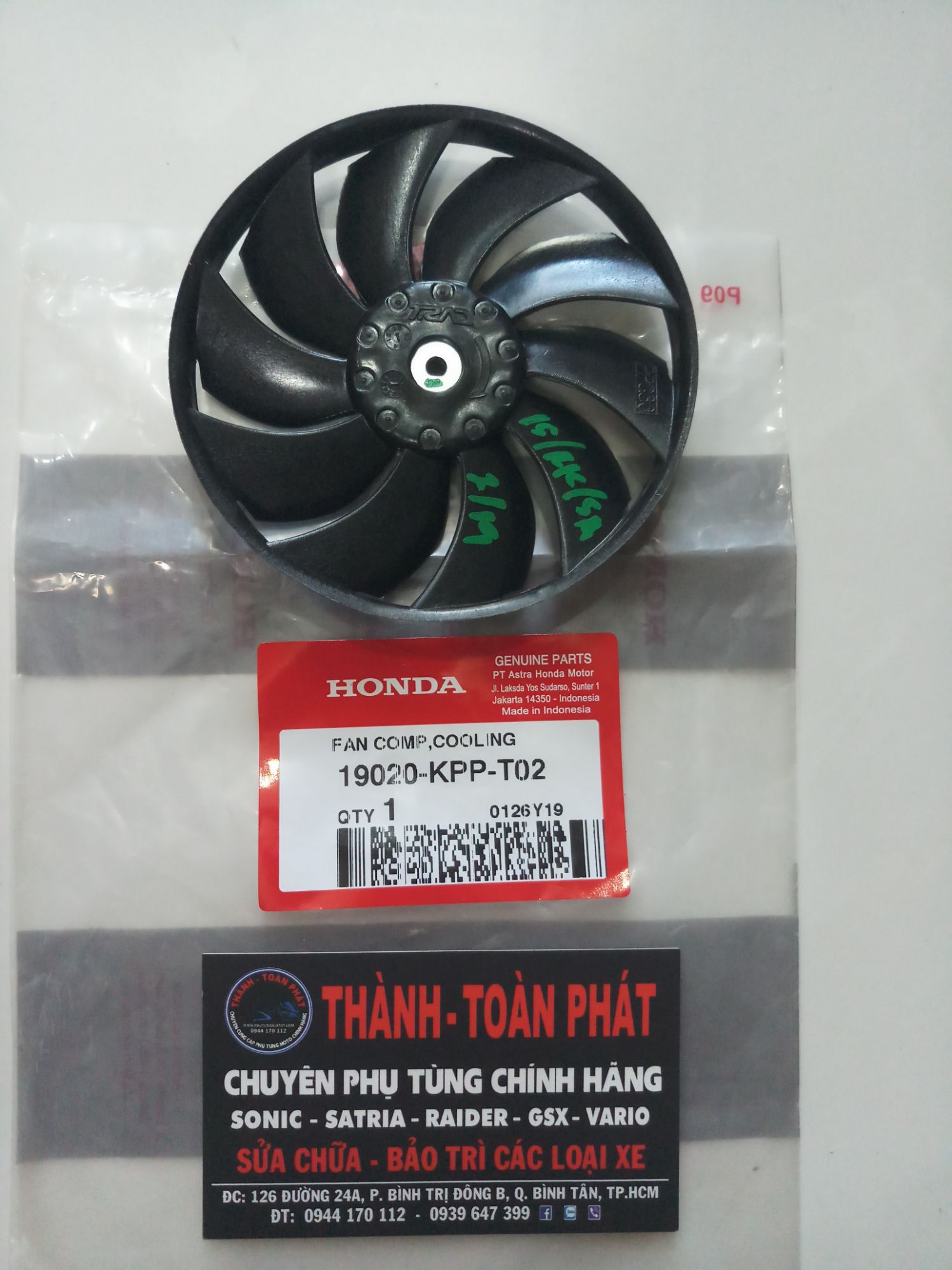 cánh quạt két nước Sonic 150