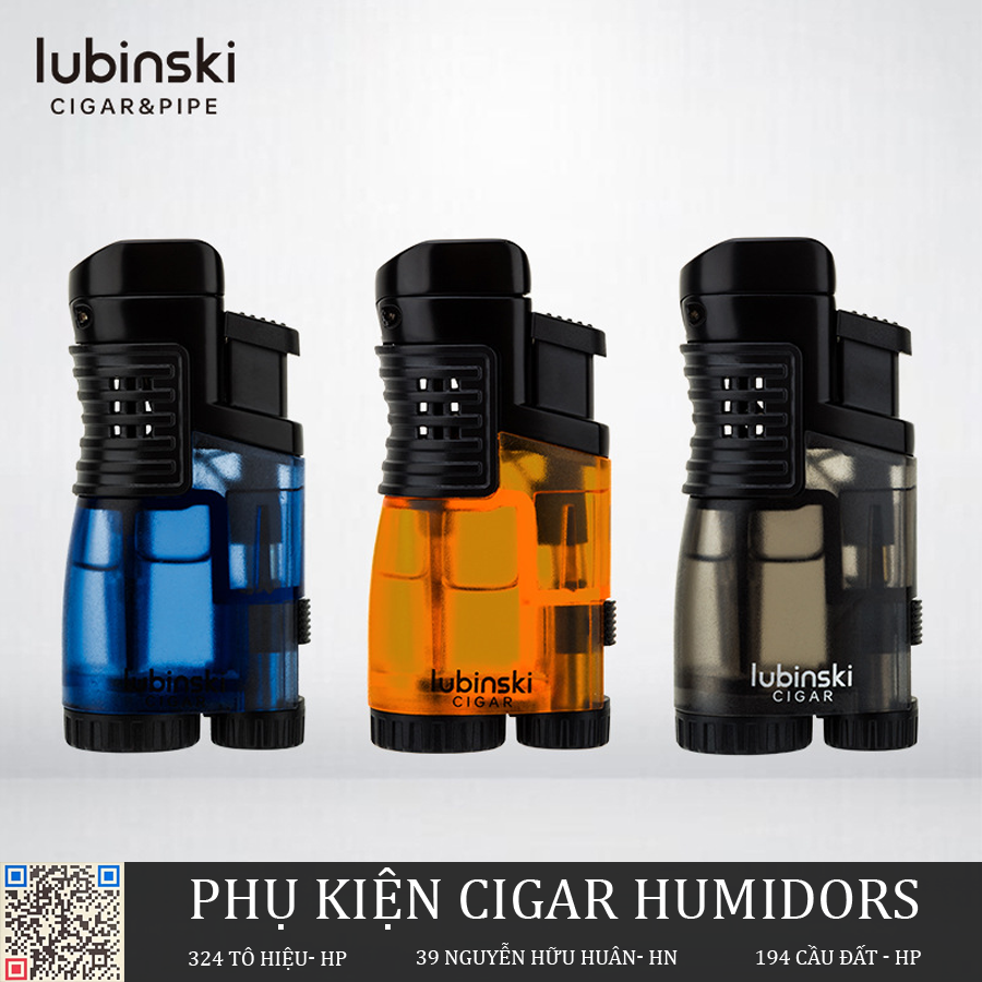 Bật lửa cigar 3 tia kèm đục của lubinski yja 10024