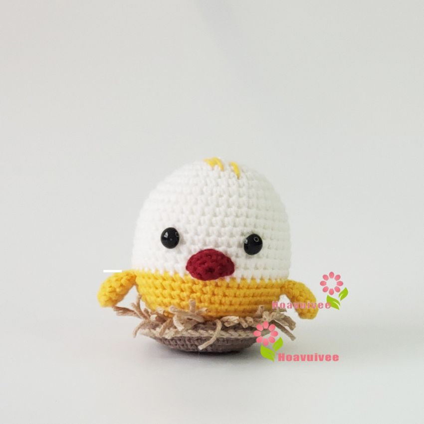Thú bông len handmade - Gà con móc len dễ thương /Hoavuivee
