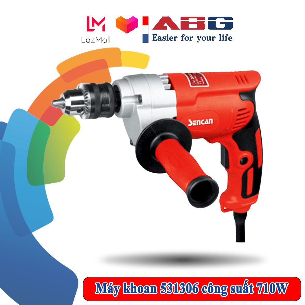 Máy khoan sencan 531306 công suất 710w sử dụng tốc độ tối đa 0-1100 vòng/ phút giúp khoan gỗ, sắt thép hiệu quả - hàng chính hãng