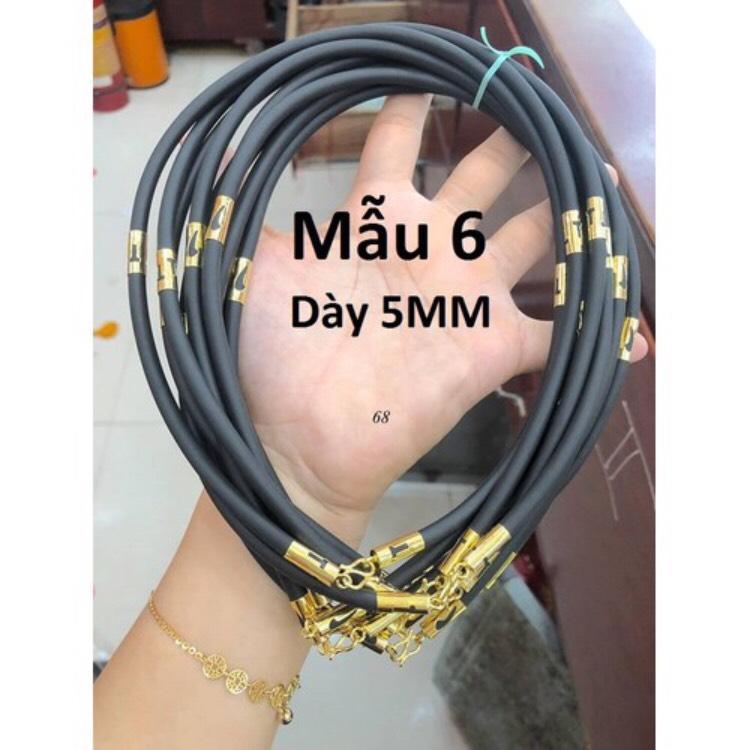 Dây da đeo cổ khóa làm bằng vàng tây