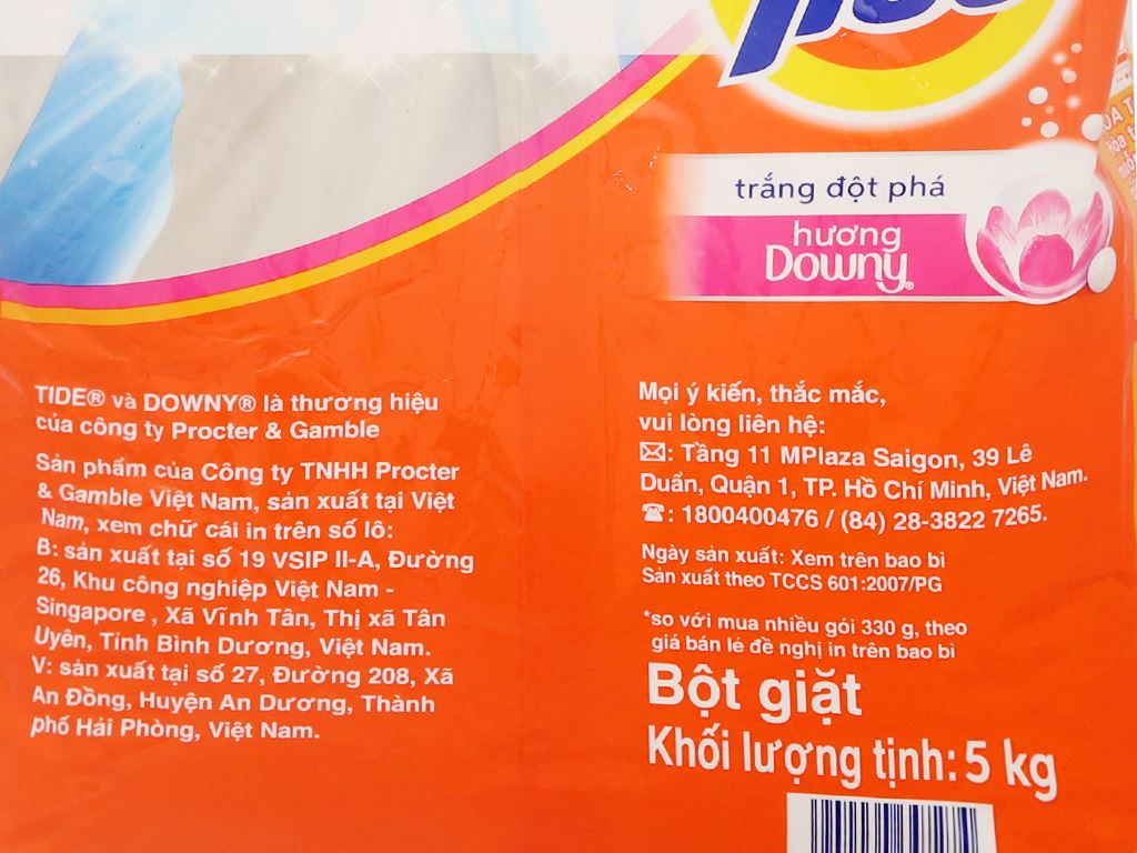 Bột giặt Tide hương Downy 5kg