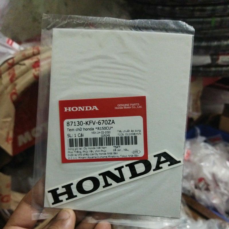 Tem chữ honda dán yếm dream chính hãng honda giá 1 chiếc