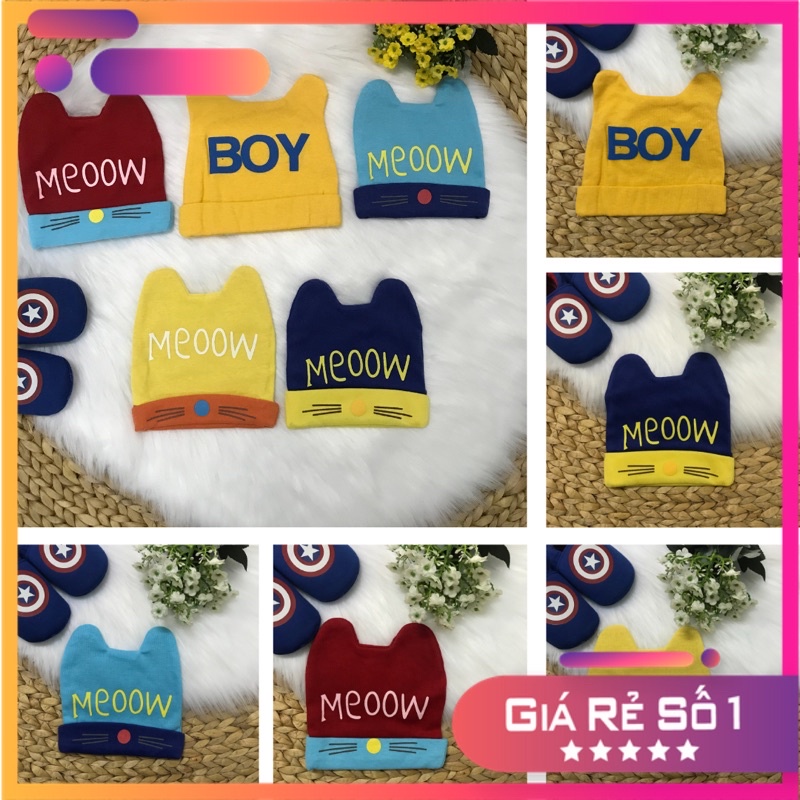 [HCM][Chọn Mẫu] Nón mũ cotton dệt kim co giãn cho bé