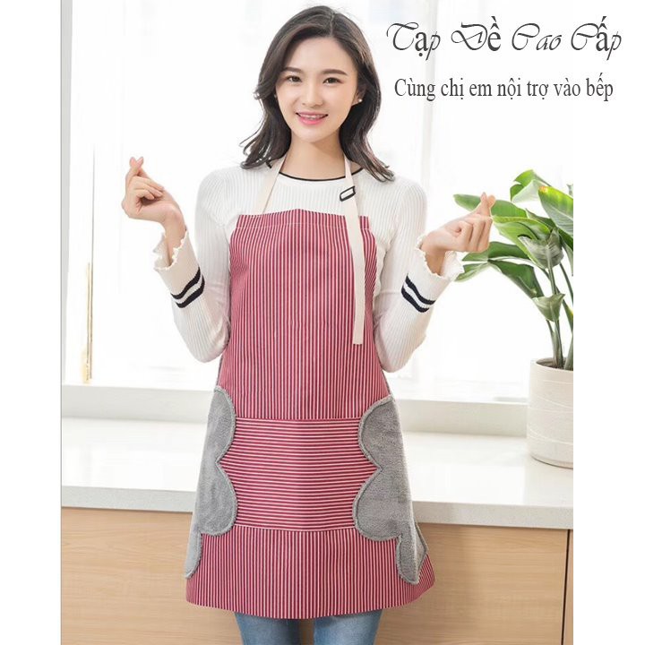 [ GIÁ GỐC TẬN XƯỞNG ] Tạp Dề Nam Nữ Chất Đẹp Làm Đồng Phục. Tạp dề chống thấm in hoa cực xinh. tạp dề nhà bếp có túi cho chị em. tạp dề siêu chống thấm. Tạp dề kẻ sọc cao cấp. tạp dề hoa chống nước. tạp dề hình bông hoa. tạp dề nấu ăn