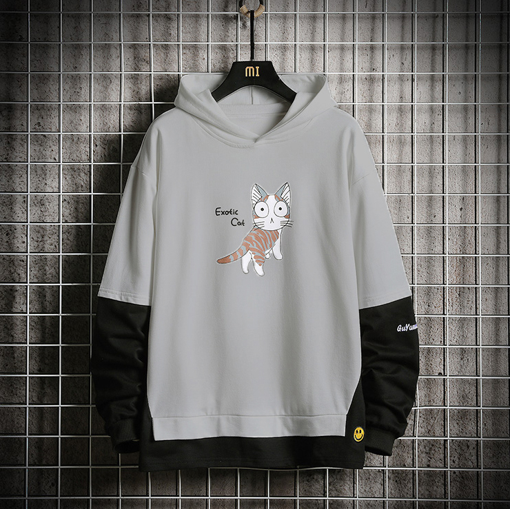 [ Voucher Giảm 50% ] Áo Hoodie Dài Tay Có Mũ Trùm Hình Mèo Chibi EXOTIC CAT Kiểu Dáng Trẻ Trung Đáng Yêu Shiny Sunday MEN TOP 165