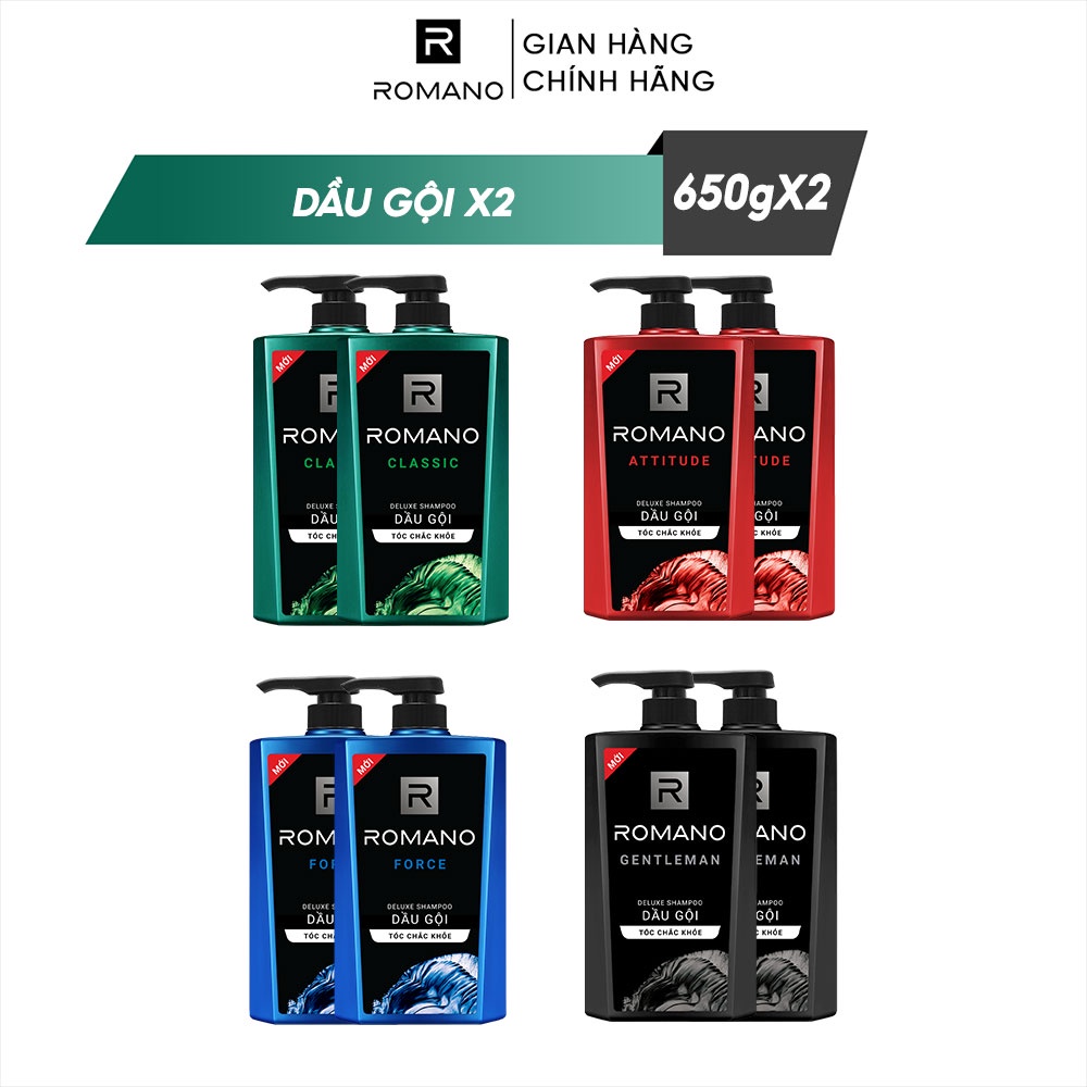 Combo 2 Dầu Gội Romano 650g