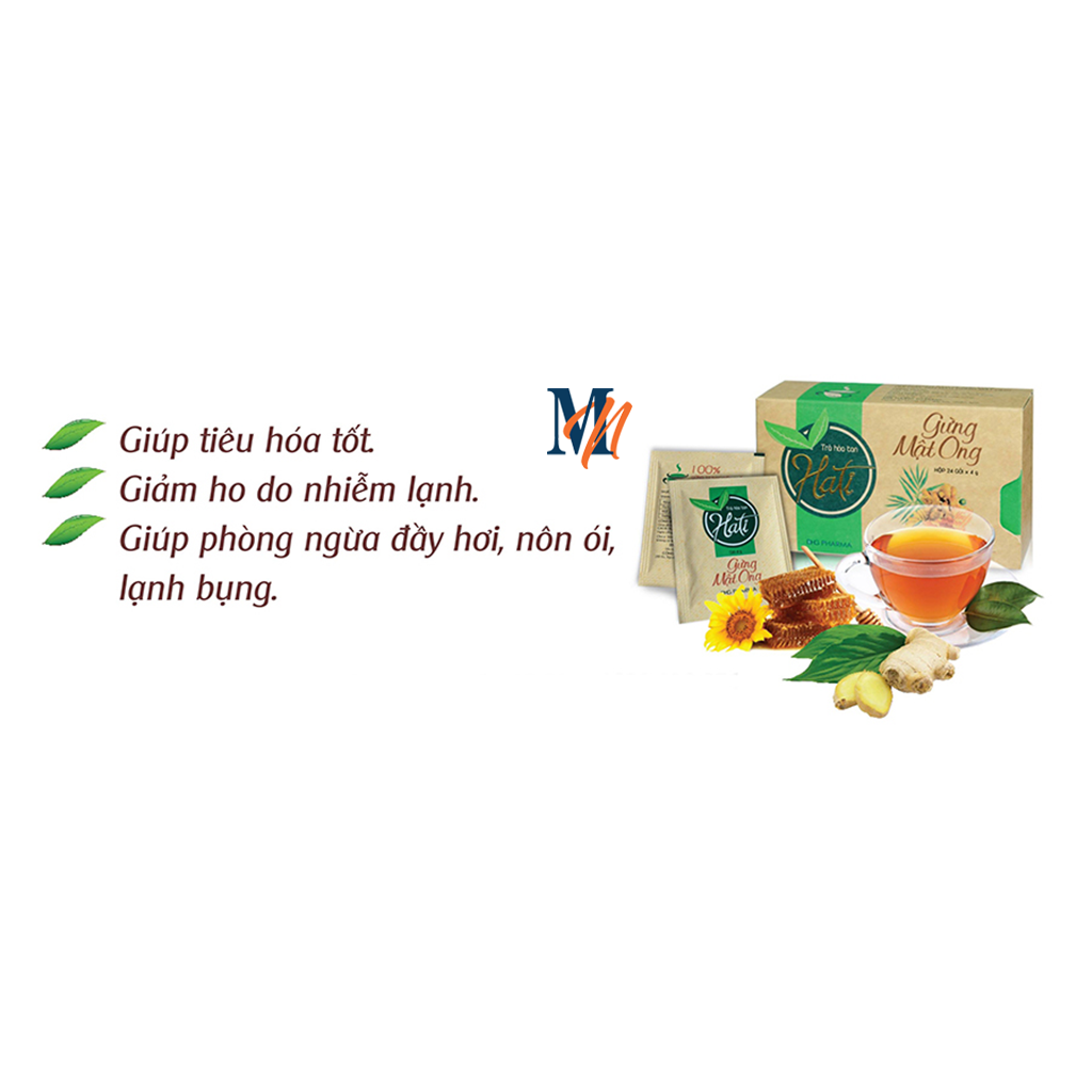 Trà gừng mật ong Hati - Hộp 24 gói