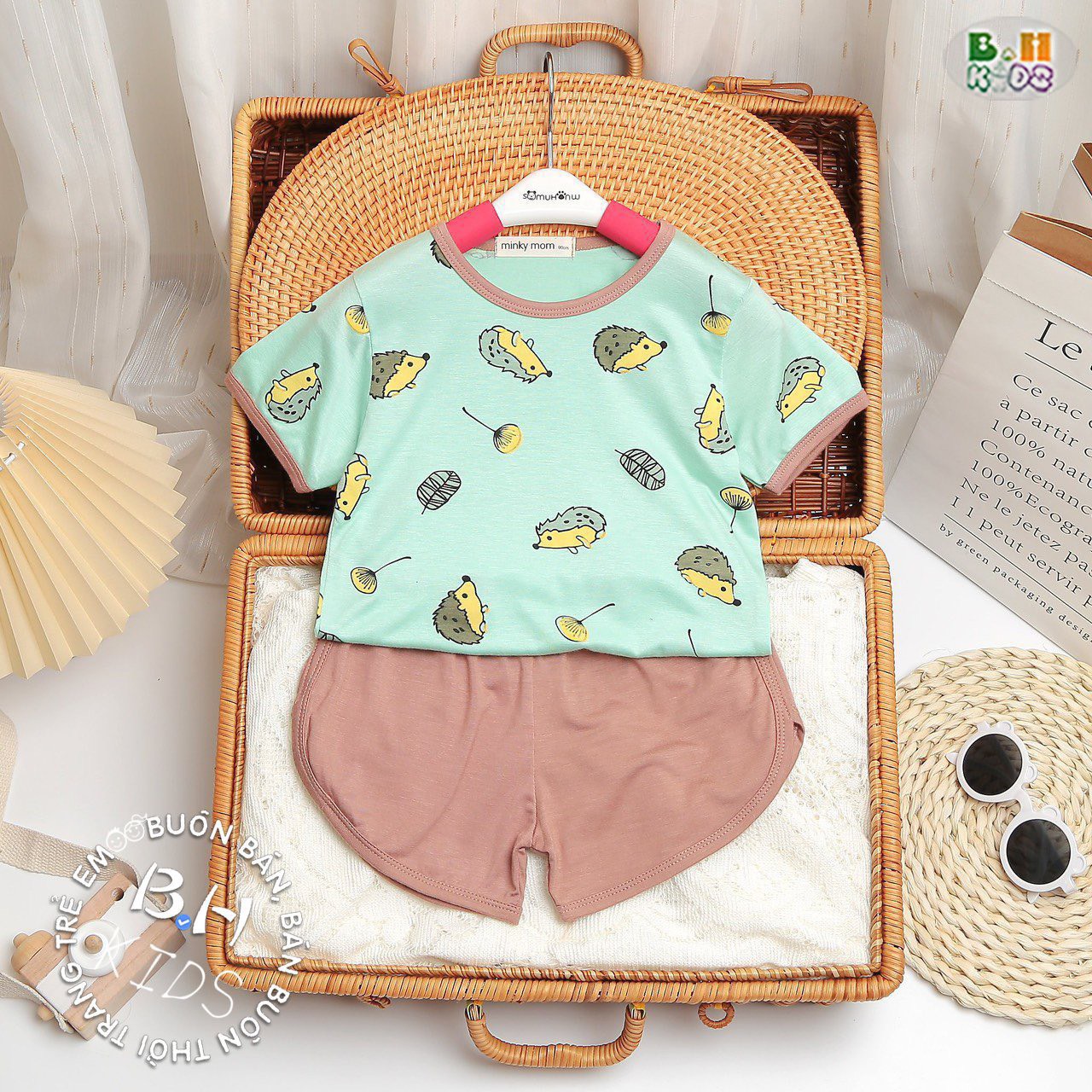 NT040 BỘ CỘC TAY, BỘ ĐÙI, BỘ NGẮN TAY THUN LẠNH MINKY MOM CHO BÉ TRAI, BÉ GÁI, BÉ SƠ SINH HÌNH CON VẬT ĐÁNG YÊU
